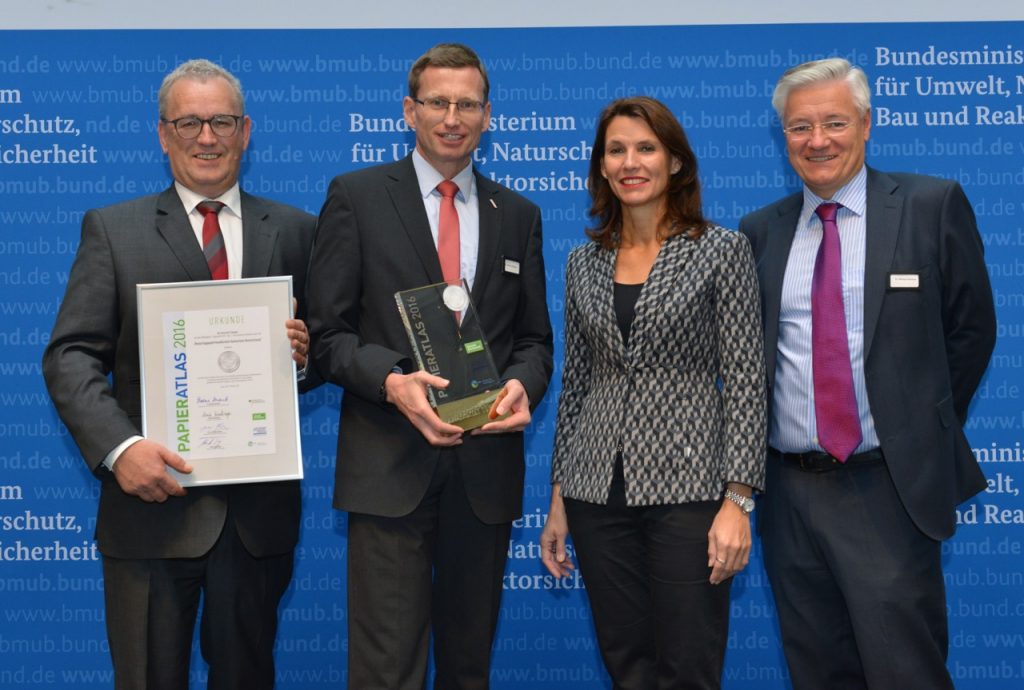 Universität Tübingen "Recyclingpapierfreundlichste Hochchule" 2016